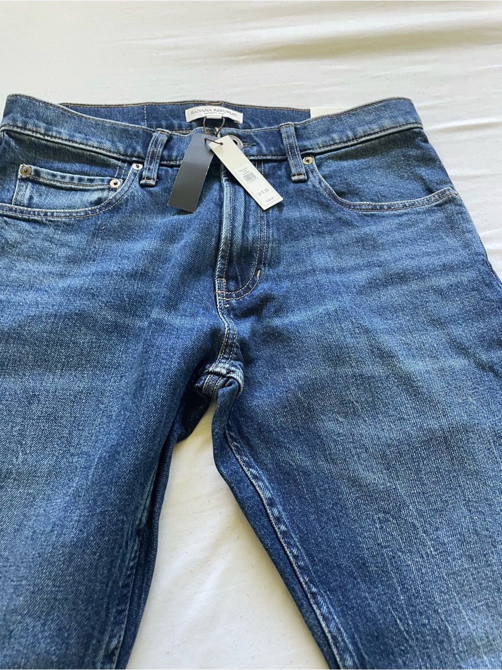 Banana Republic Men's Straight Jeans in Dark Blue Denim 31x30 - Picture 7 of 10